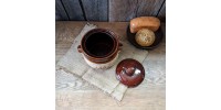 Jarre antique Tureen poterie à fèves au lard  